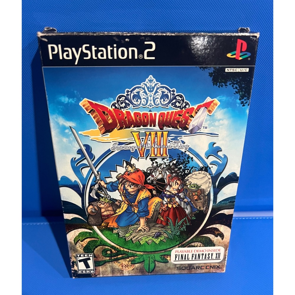 Dragon Quest VIII Journey of the Cursed King PS2 PlayStation 2 w/ FF XII Demo